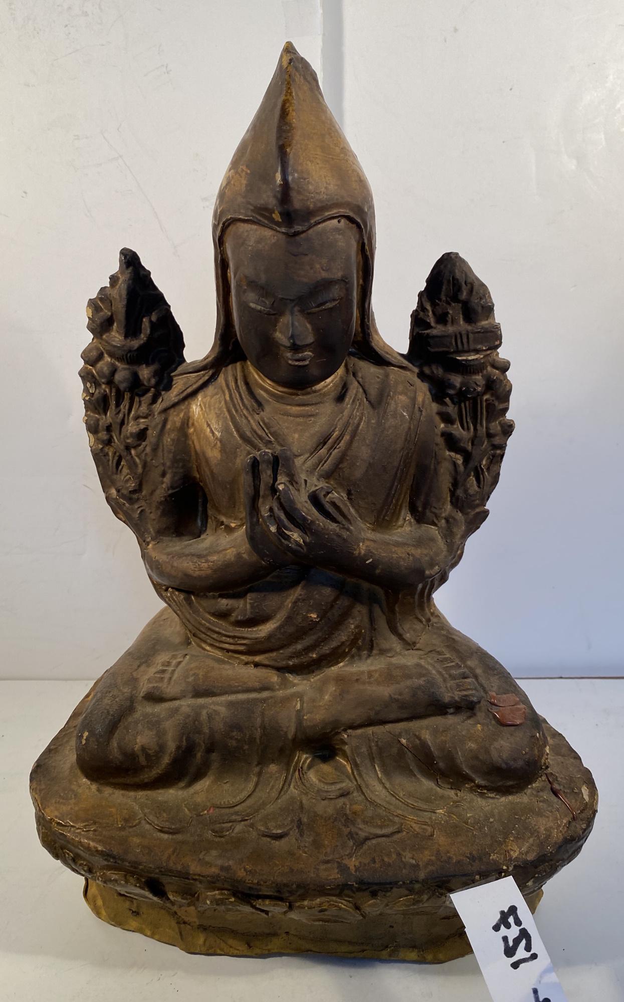 Tibetan Gold Gilt T/C veneration of a Llama, unspoiled (1 of 9)