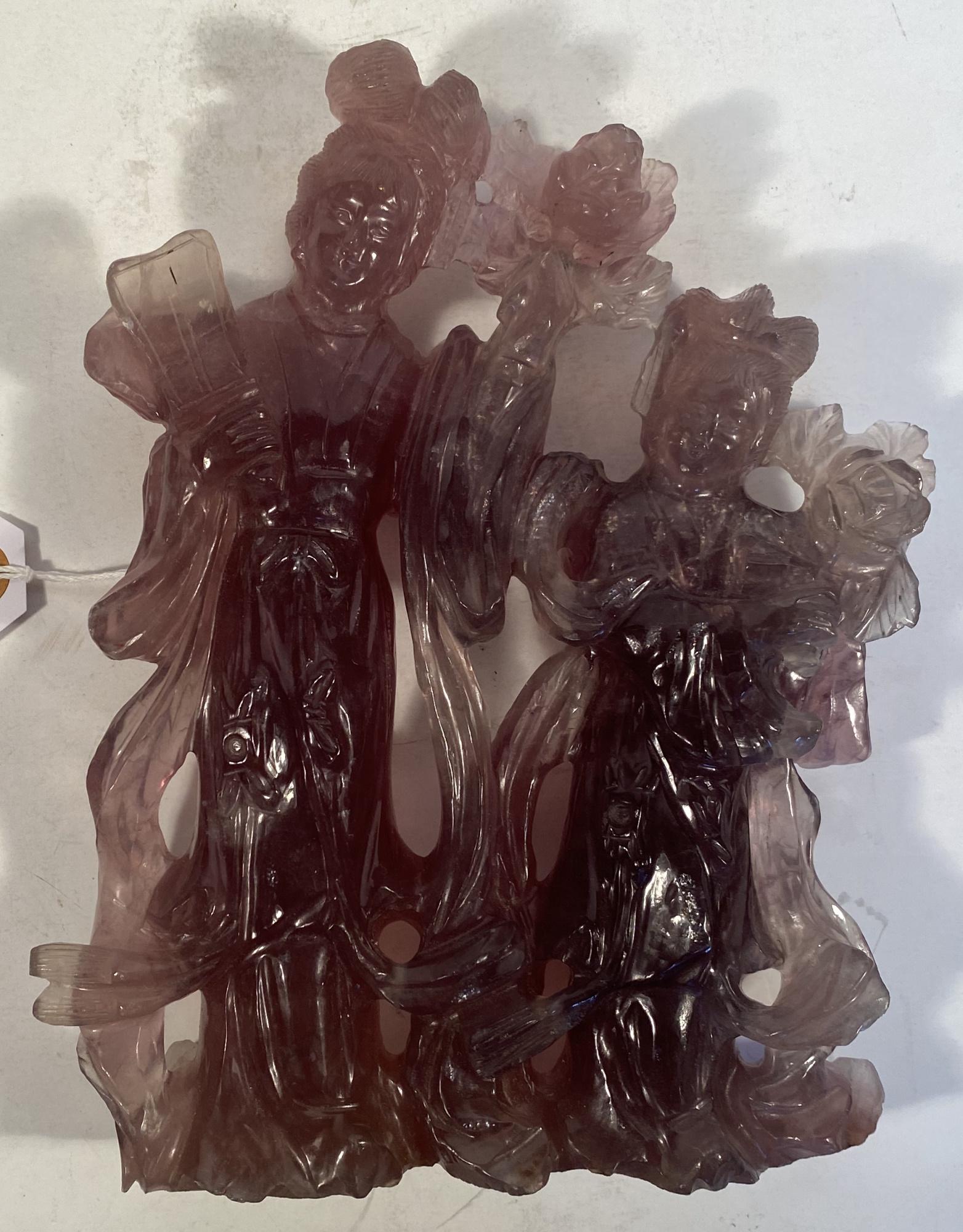 Carved Amethyst of Two Women (1 of 7)