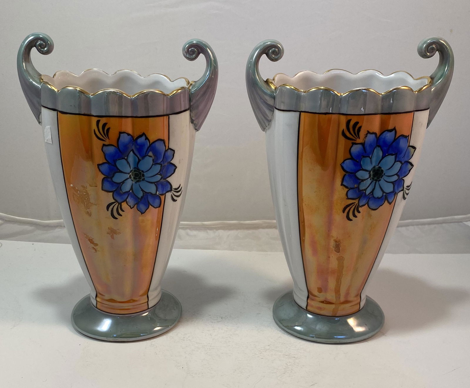Pair of Japanese Noritake Vases (1 of 6)