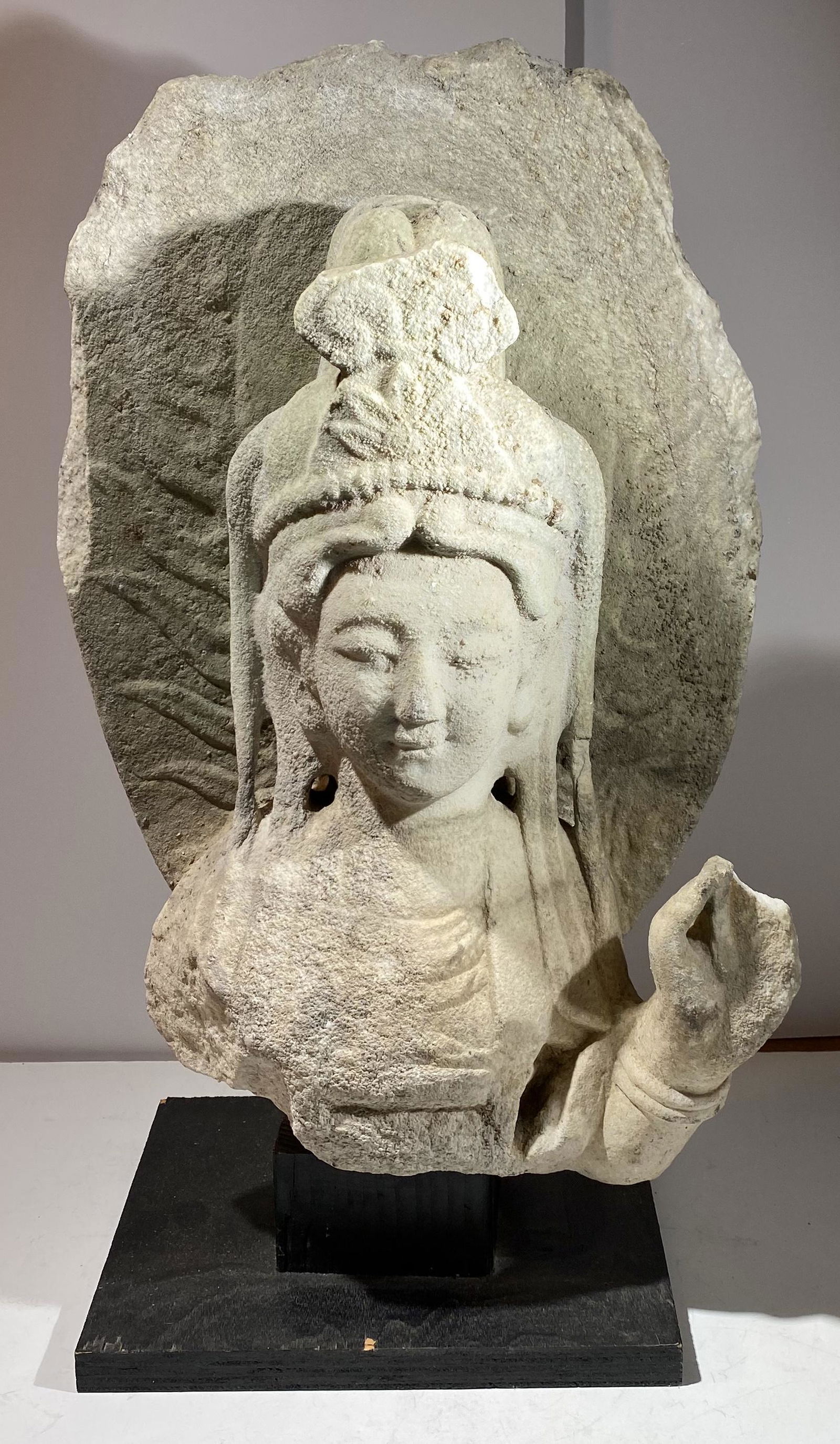 Chinese Carved Marble Guan Yin (1 of 3)
