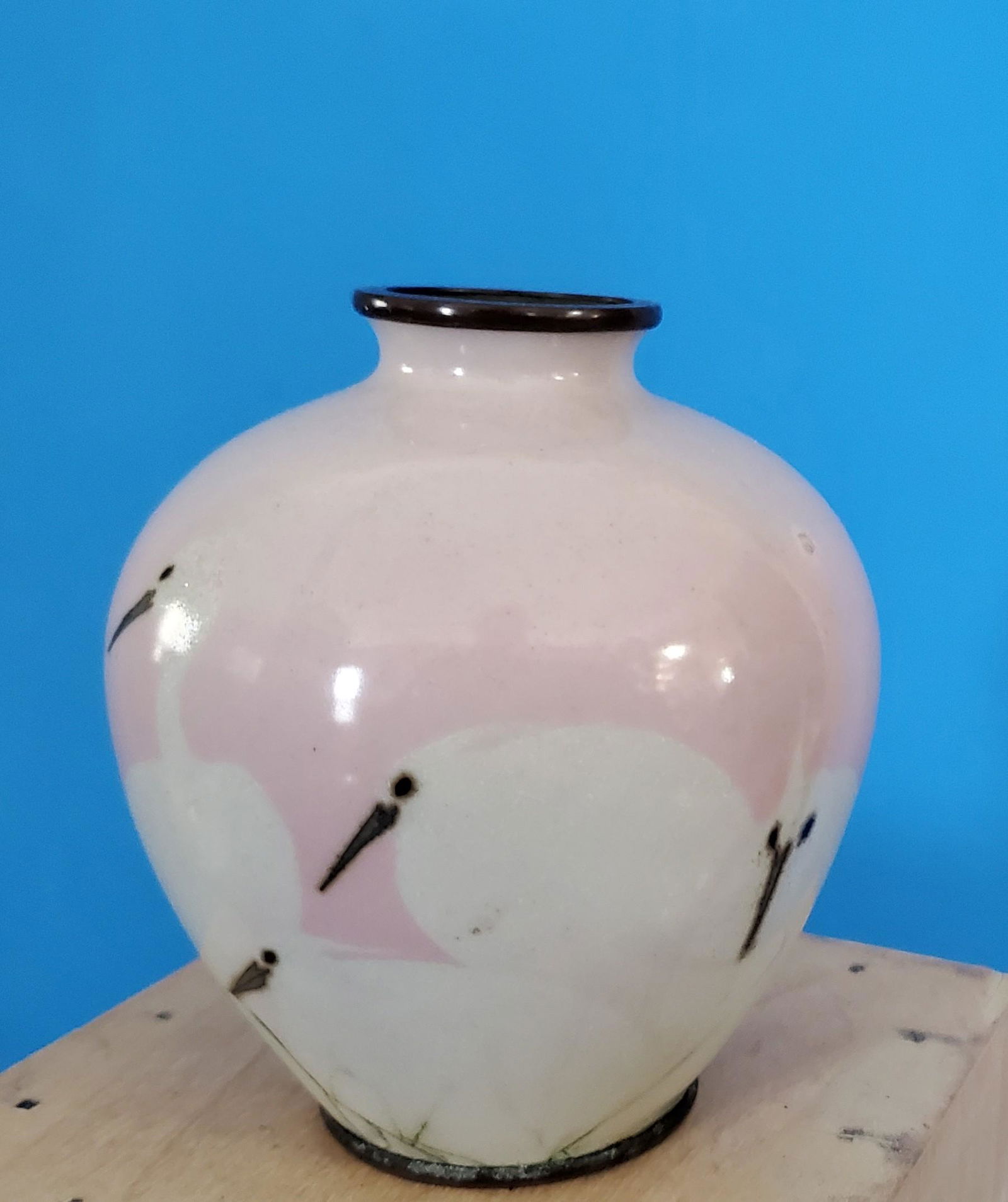 Japanese Miniature Enamel Vase (1 of 3)
