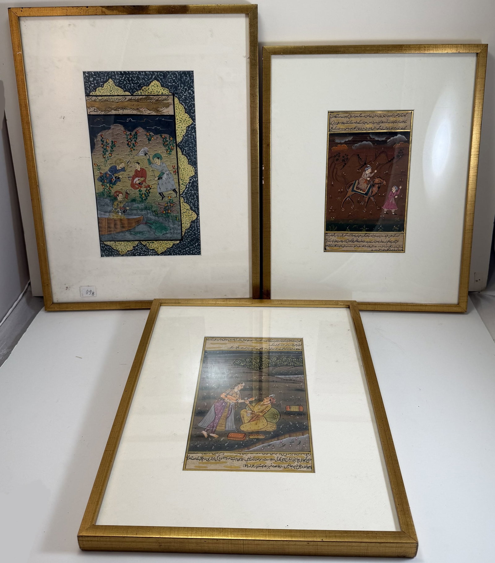 Three Indian and Persian Miniature Paintings (1 of 4)