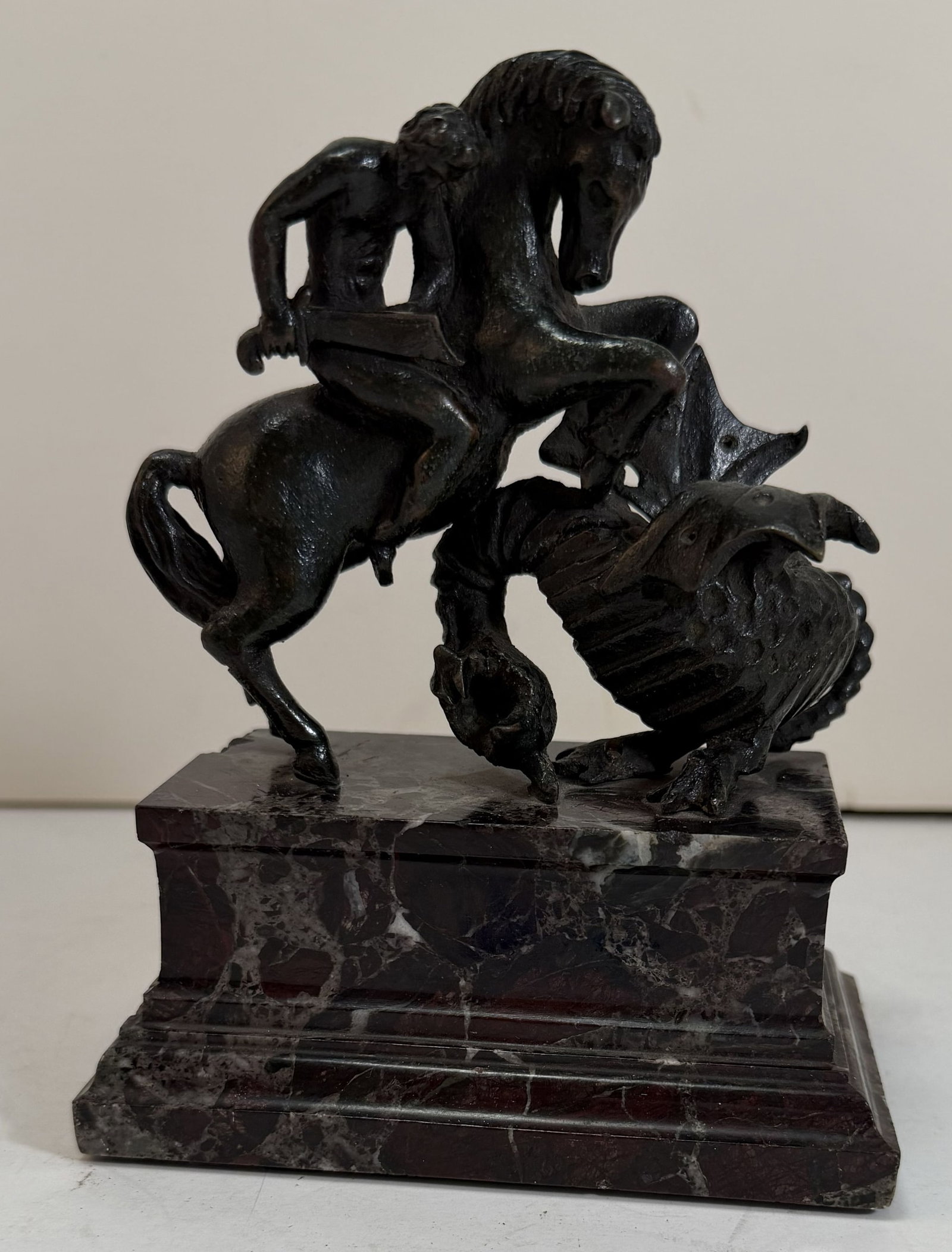 Important Italian Renaissance Bronze Figure of St. George Fighting the Dragon, 16th Century (1 of 6)