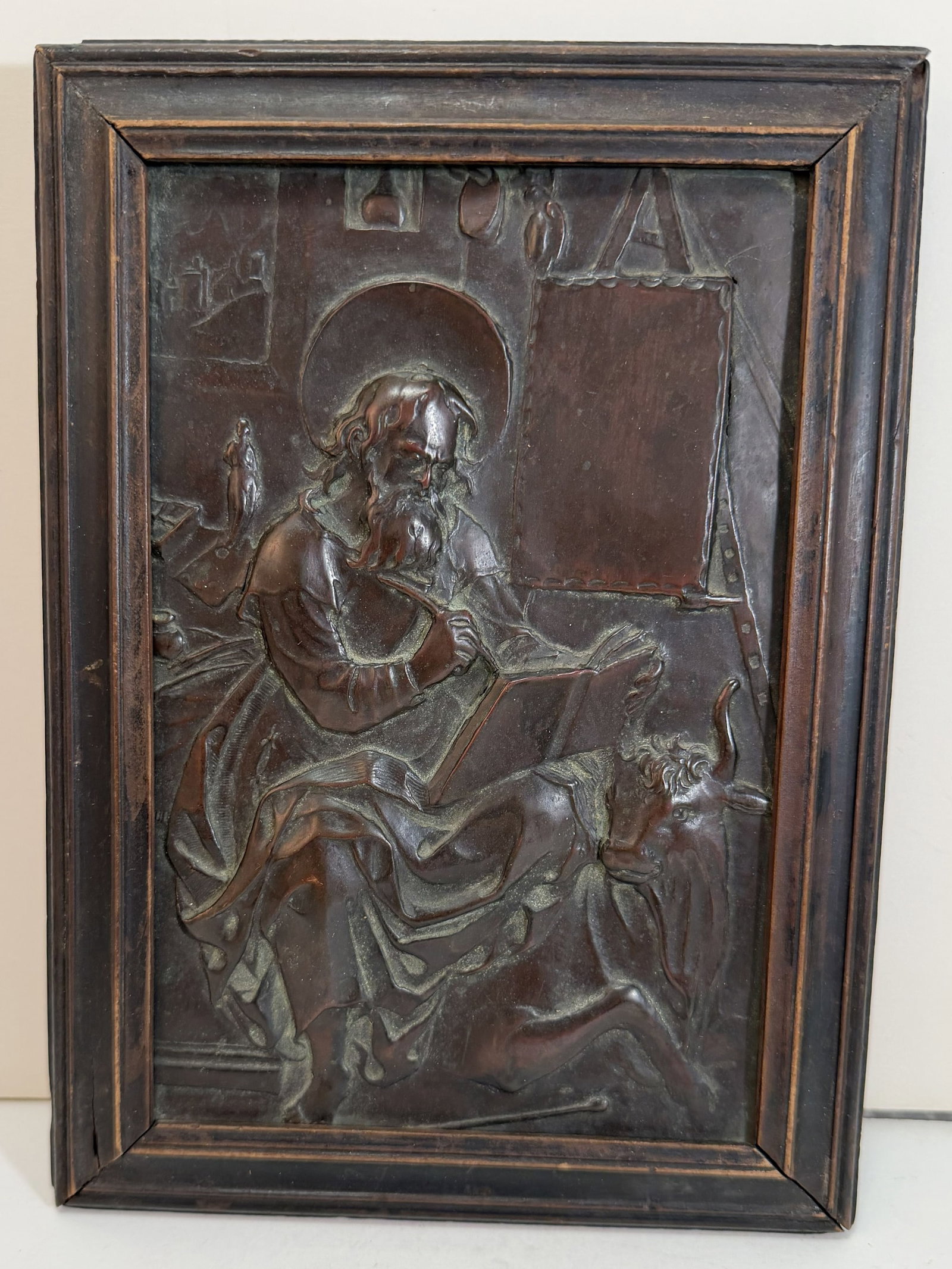 Italian Bronze Relief Panel of St Luke, 16th/17th Century (1 of 2)