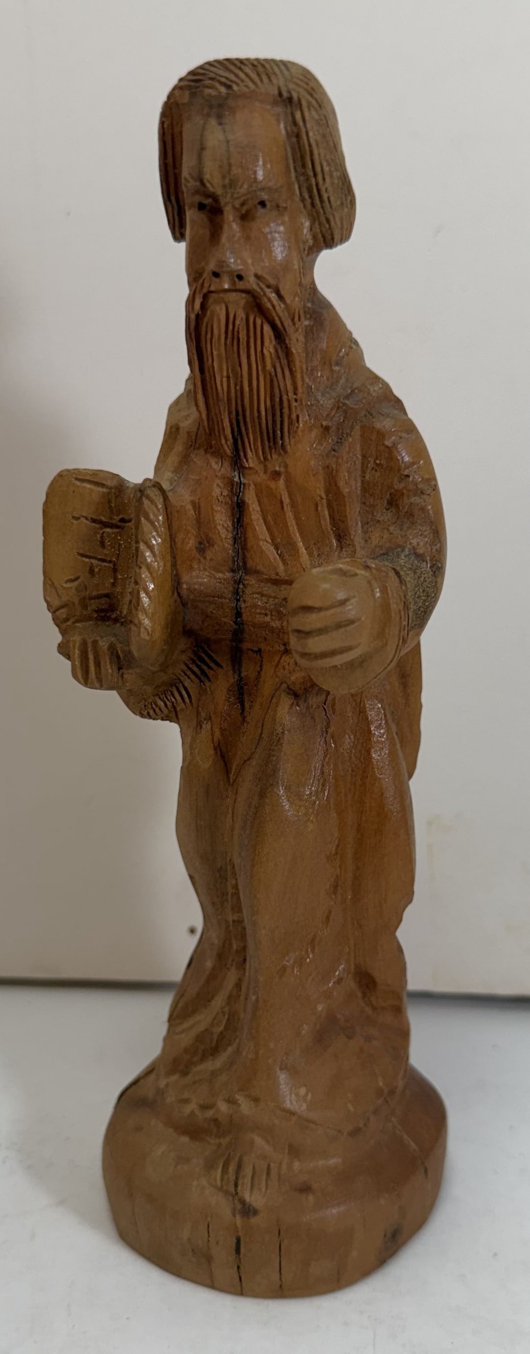 Carved Wood Figure of St. Benedict (1 of 4)