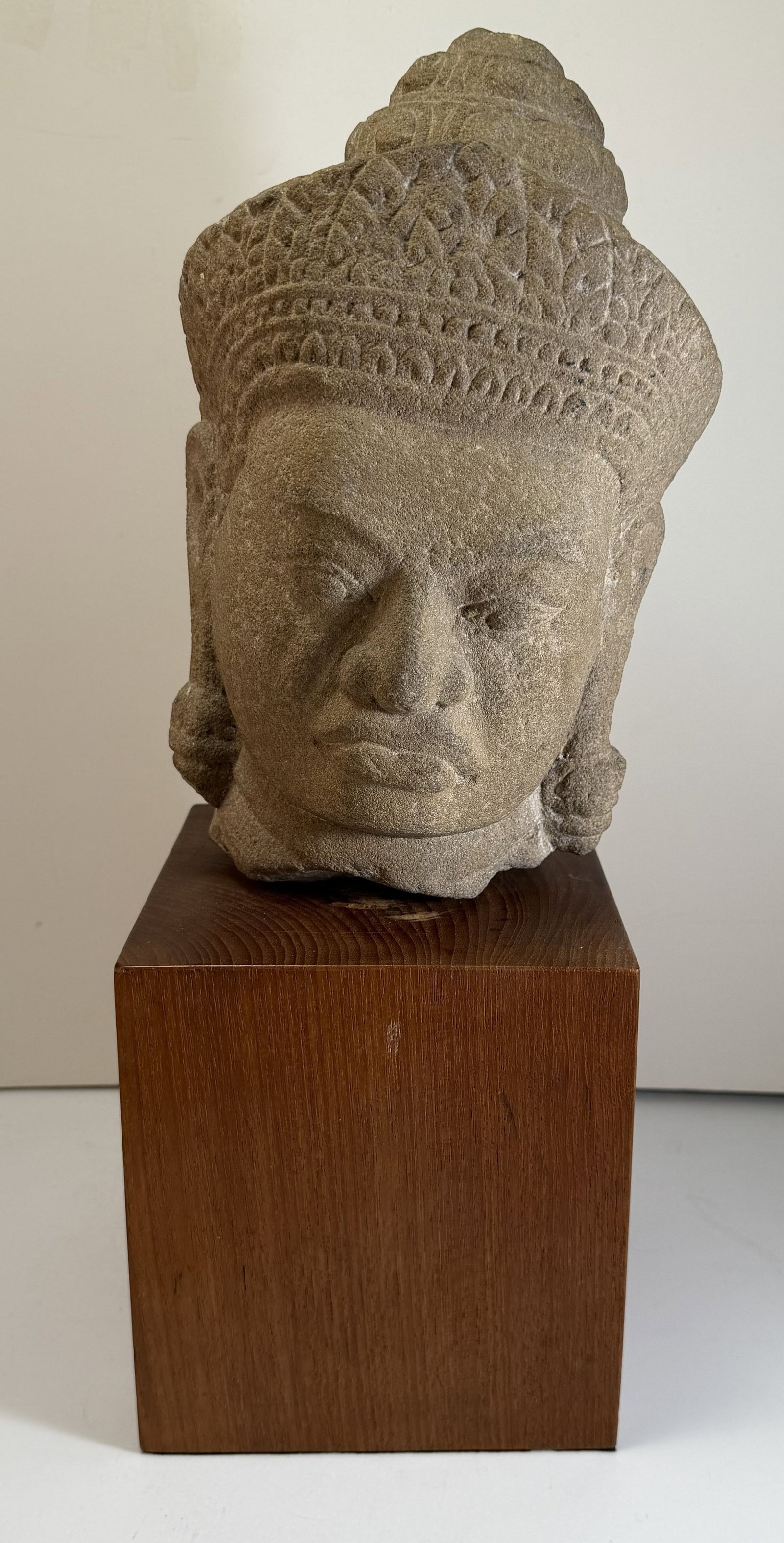 Cambodian Carved Stone Buddhist Head (1 of 6)