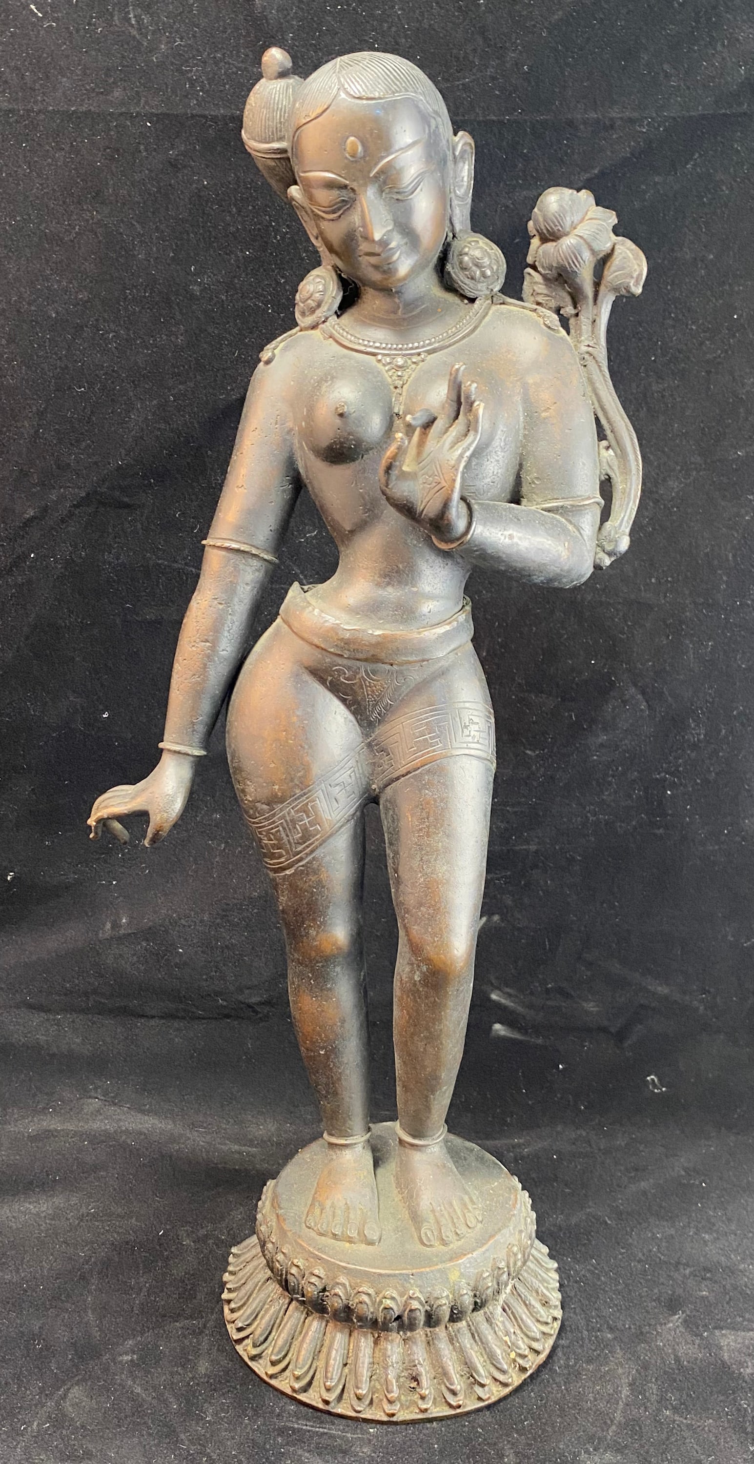 Indian or Nepalese Standing Bronze Figure (1 of 5)