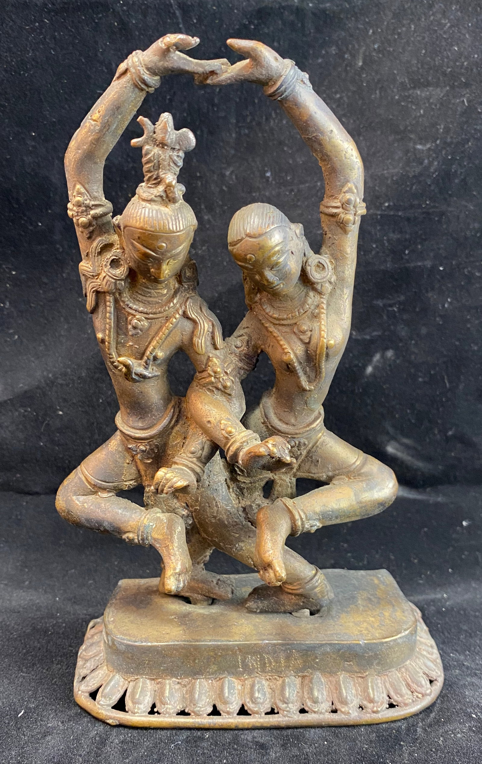 Nepalese Bronze Dancing Figural Group (1 of 3)