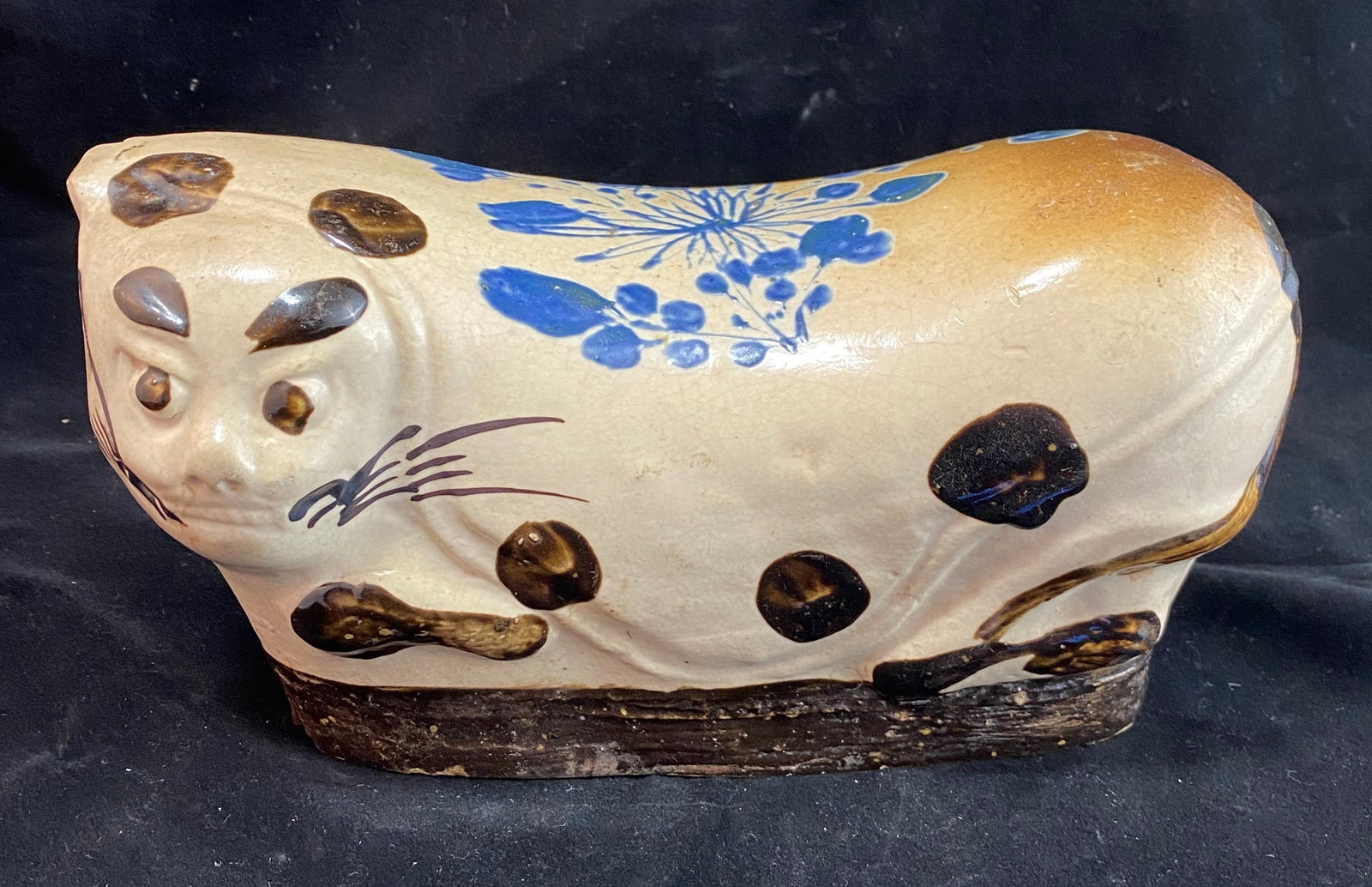 Chinese Stoneware Cat Form Pillow (1 of 5)