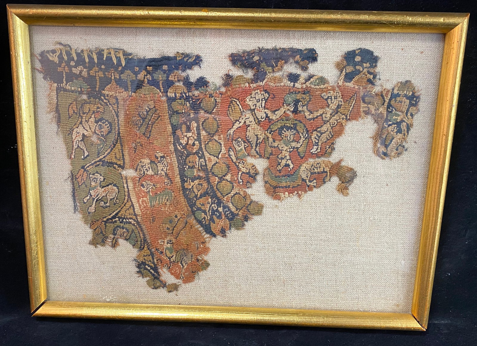 Christian Coptic Textile with Angels, Late Roman/Byzantine Period, 4th/5th C AD (1 of 4)