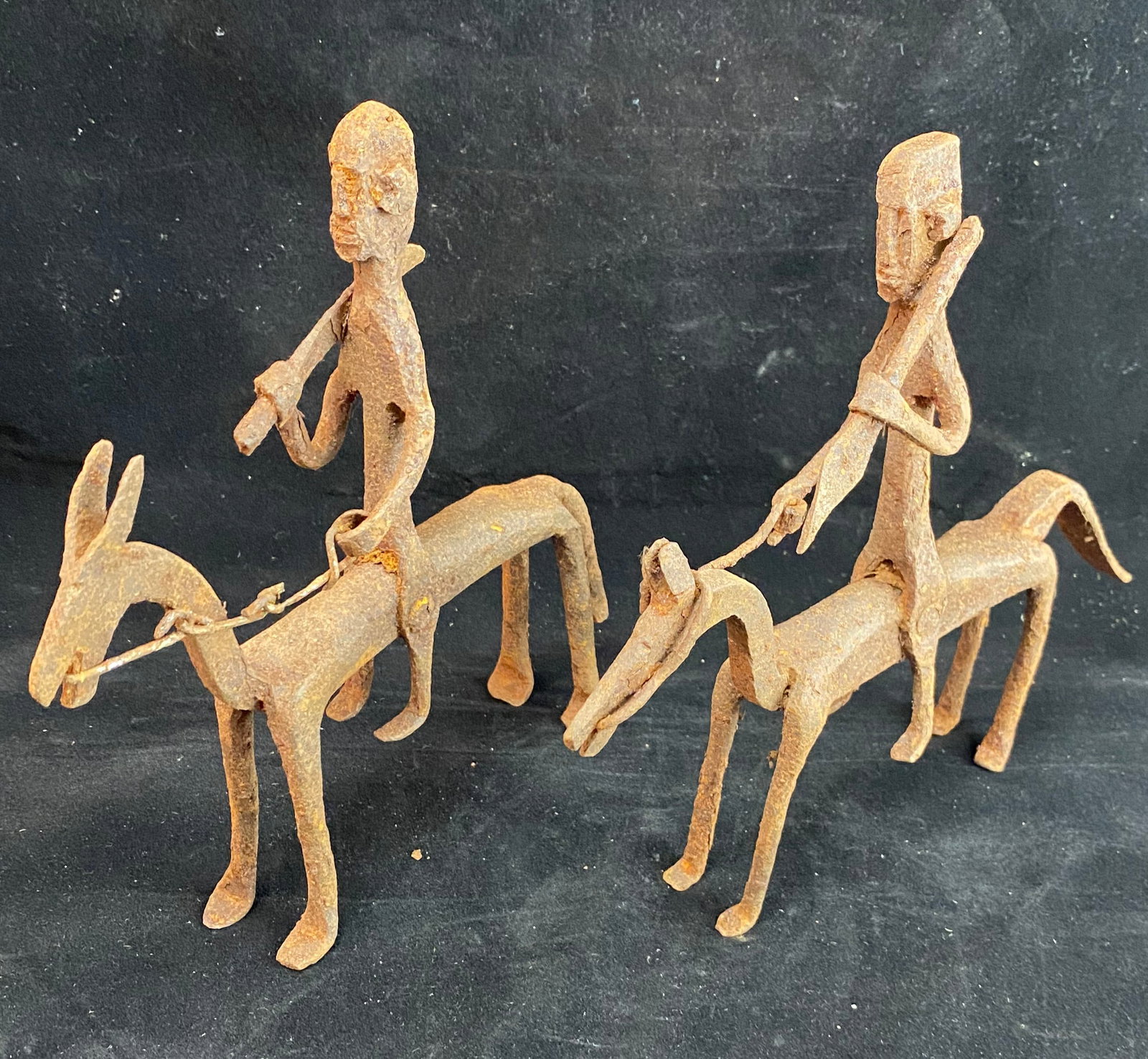 Two African Iron Figures on Horse Back (1 of 3)