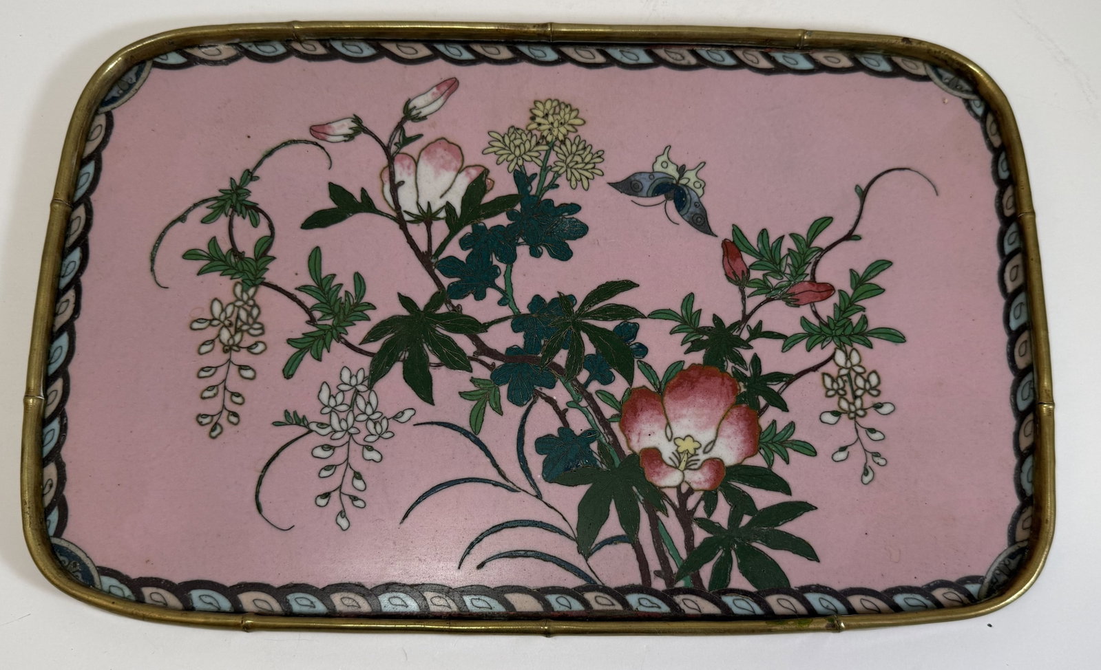 Japanese Cloisonne Tray, ca. 1900 (1 of 3)