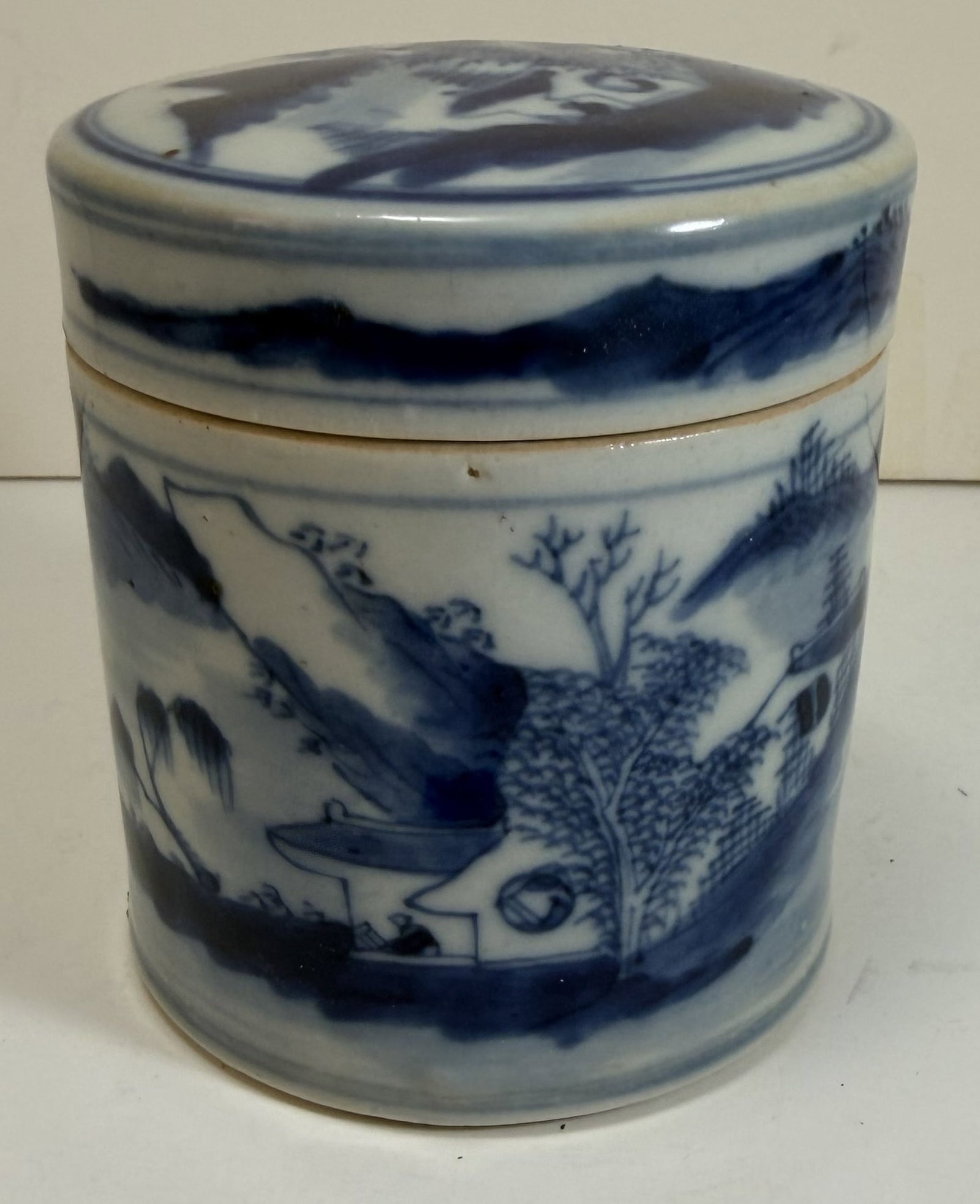 Chinese Canton Porcelain Tea Caddy (1 of 4)