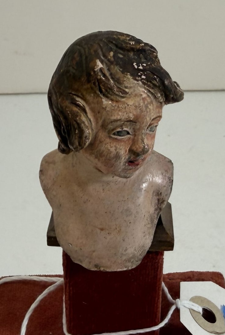 Spanish Polychrome Bust of a Young Man, 18th Century (1 of 3)