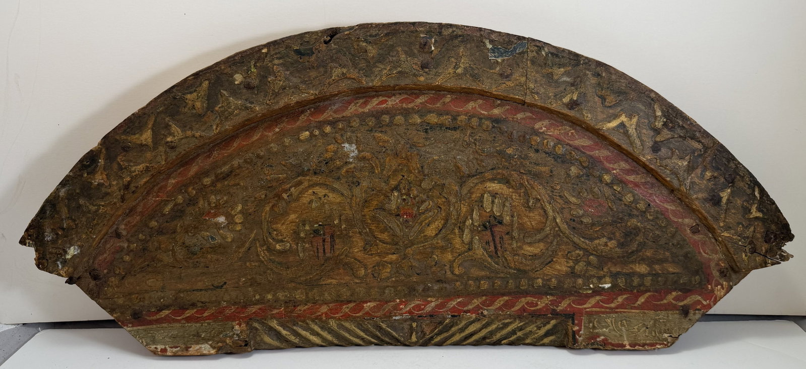 Three Ottoman Carved Wood Decorative Lunettes, ca. 1800 (1 of 4)
