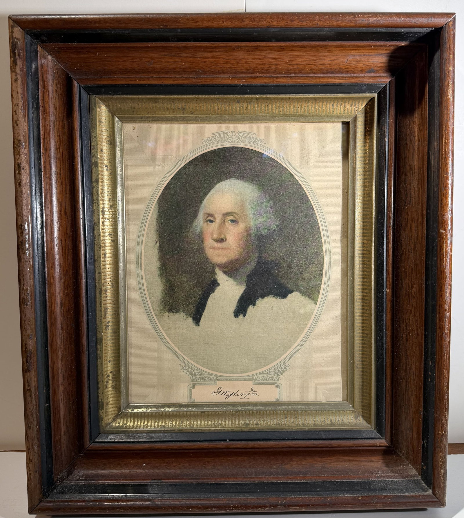 Portrait of George Washington in original Frame (1 of 3)