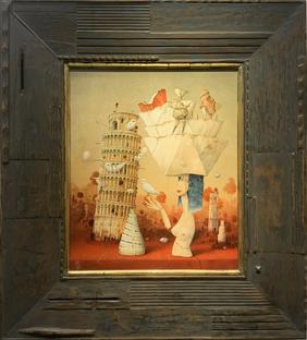 JANDA ZDENEK, Der Papierturm  egg tempura on paper on (1 of 1)