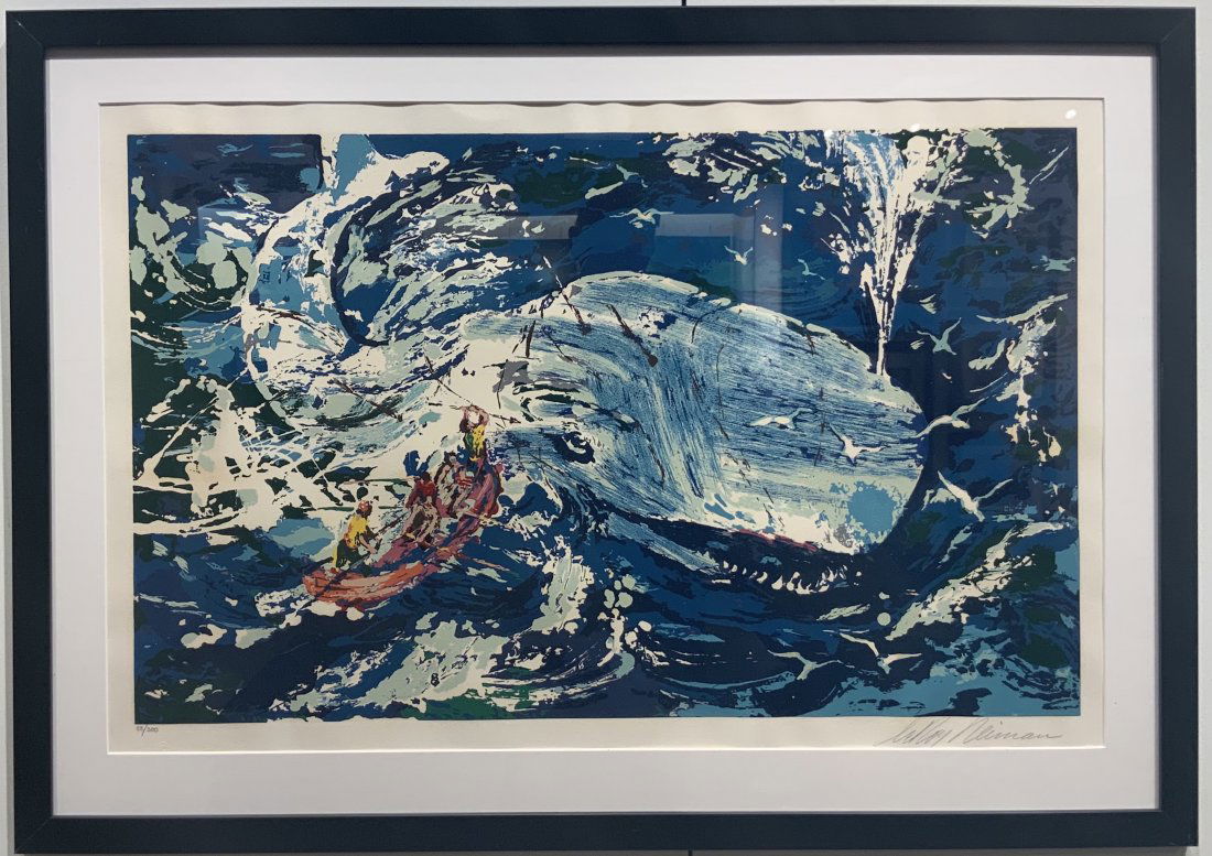 LEROY NEIMAN, Blue Whale, Serigraph on paper: This Serigraph on Paper by LeRoy Neiman was produced in 1977. It is a serigraph from the Moby Dick series. It is signed and numbered.