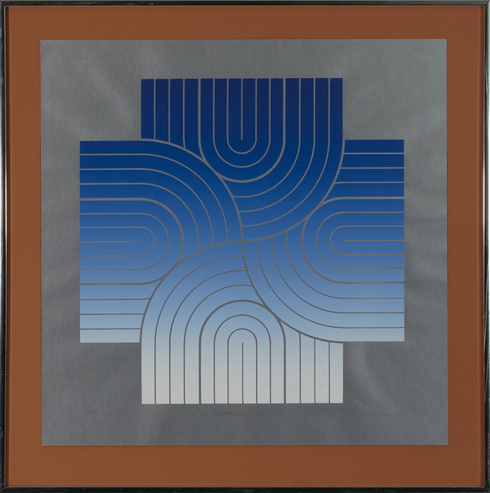 VICTOR VASARELY, Distribution Curve: Victor Vasarely was a French-Hungarian artist credited as the grandfather and leader of the Op Art movement. Utilizing geometric shapes and colorful graphics, the artist created compelling illusions o
