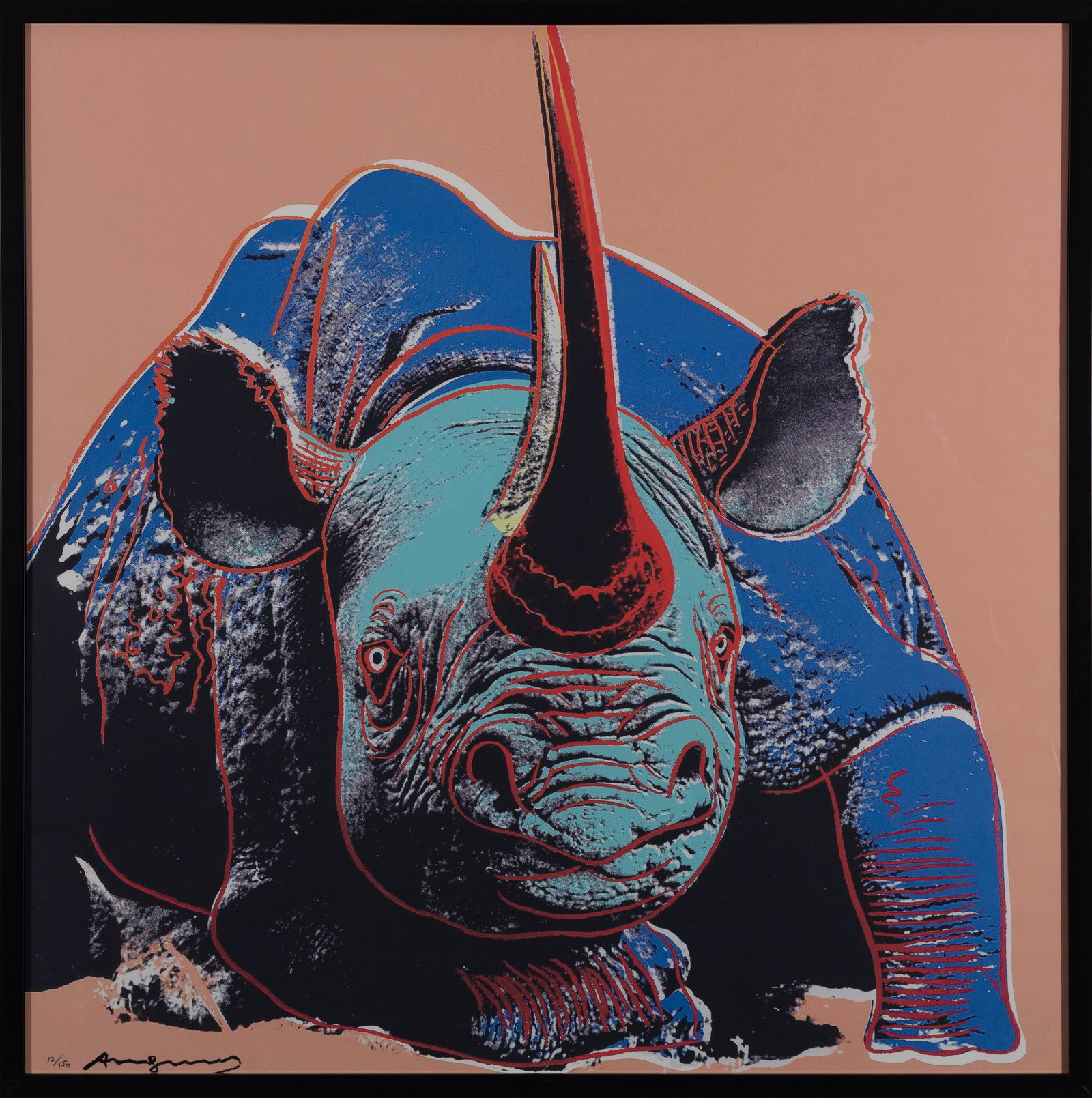 ANDY WARHOL, Black Rhinoceros, Screenprint on paper (1 of 1)