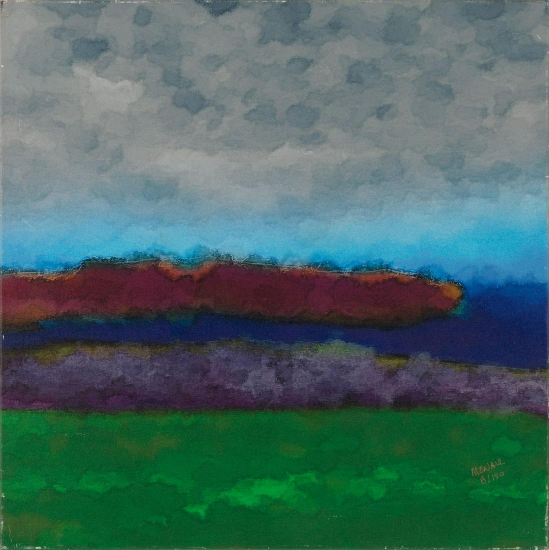 SCOTT J. MENAUL, Abstract acrylic overlay on canvas (1 of 1)