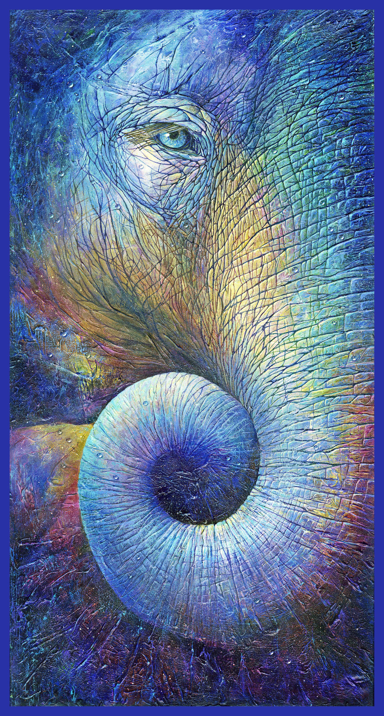 KAIA EMERALD, Mr. K, acrylic on canvas: Emerald is a USA-based, multicultural artist who has numerous talents. She traveled around the world, so she feels that her home is the world. All since childhood, she was involved in performing and v