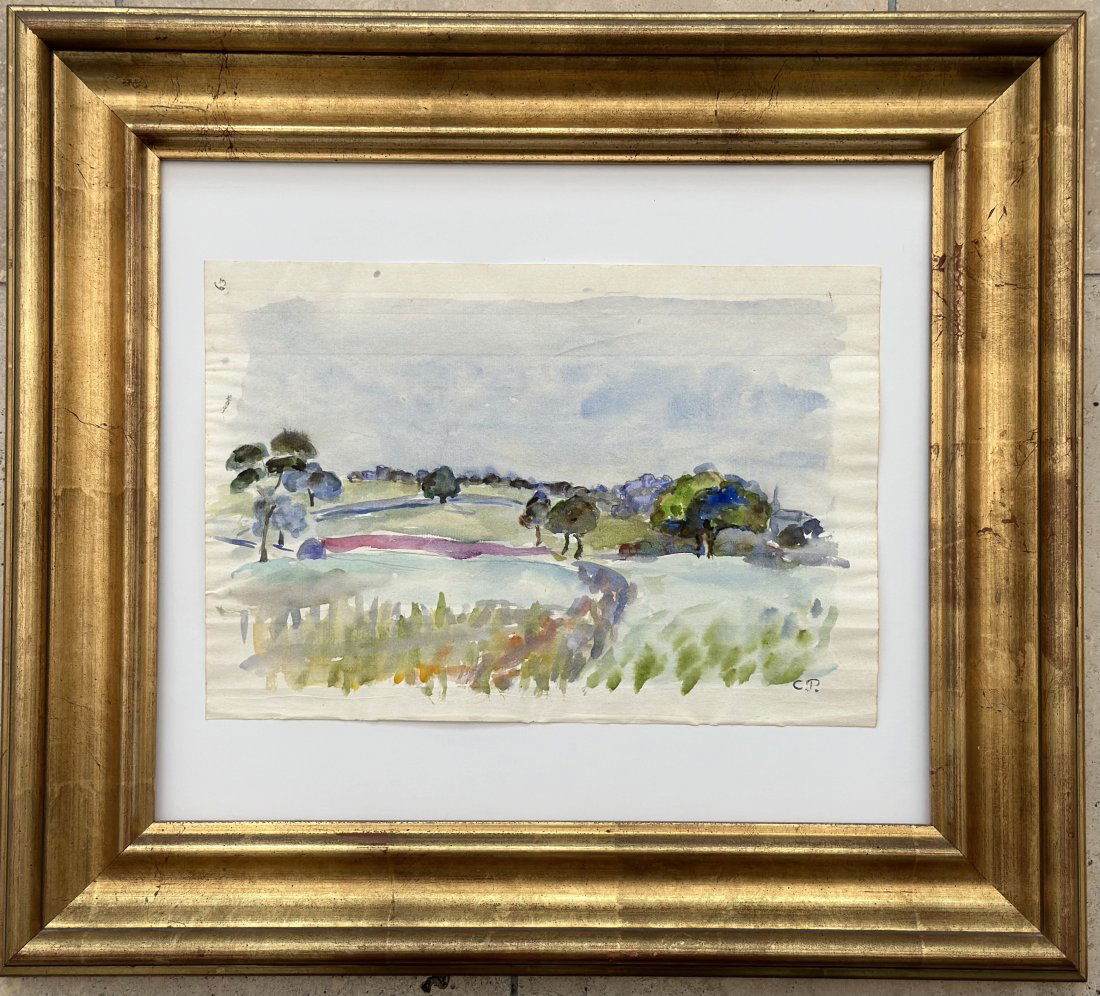 CAMILLE PISSARRO, The Pond, Watercolor on paper (1 of 1)