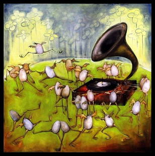 NATASHA TUROVSKY, Ballet of the Unhatched Chicks: This is a limited edition S/N print on canvas. Edition of 199 plus 20 artists proofs. Comes with Certificate of Authenticity. Natasha Turovsky is one of the great artists to come from Canada in many g