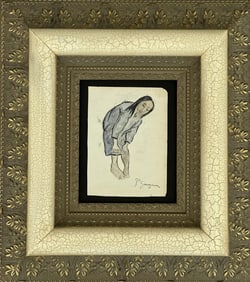 PAUL GAUGUIN, Peasant Girl, Pastel & Charcoal on paper