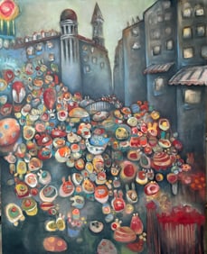 NATASHA TUROVSKY,   La Fete,  oil on canvas