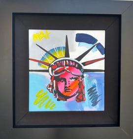 PETER MAX,   LIBERTY HEAD, ORIGINAL