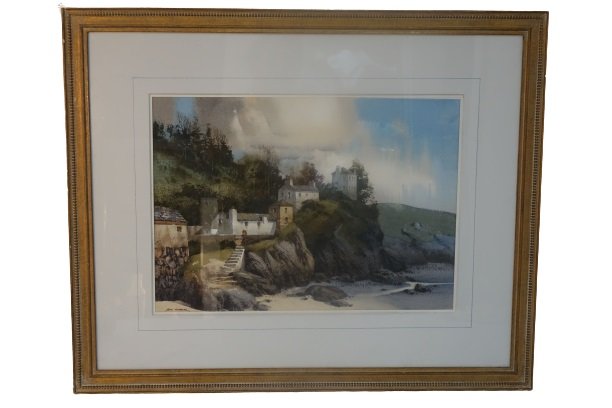 Cornwall, Cliffs, Watercolor Painting By Tom Nicholas (1 of 7)