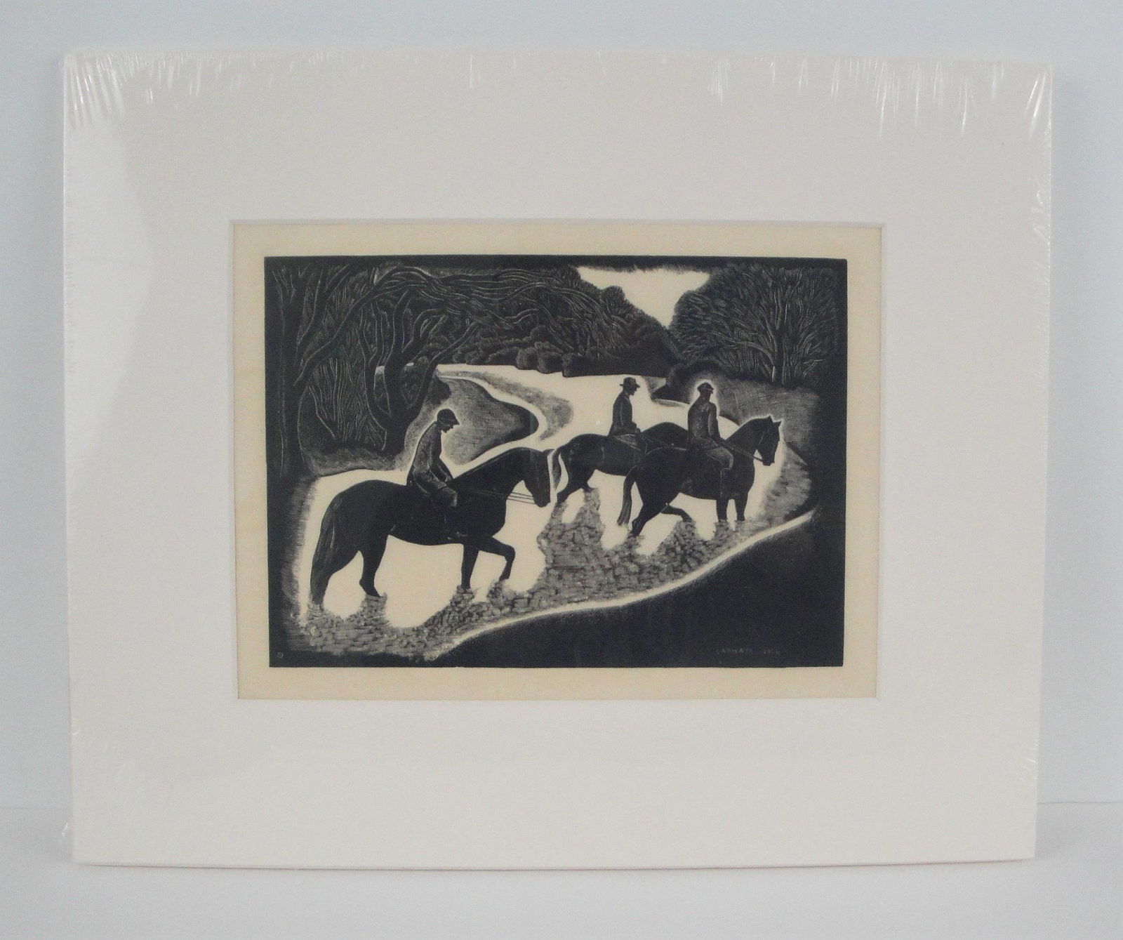 Barbara Latham (NM, 1896 -1989) "Fording the Stream" (1 of 4)