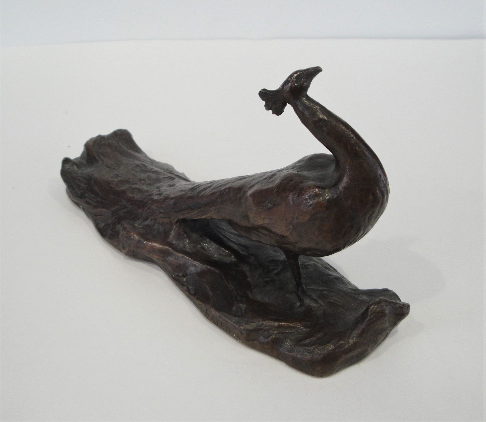 Artist Signed Bronze Peacock, Zoppo Foundry, NY. (1 of 8)