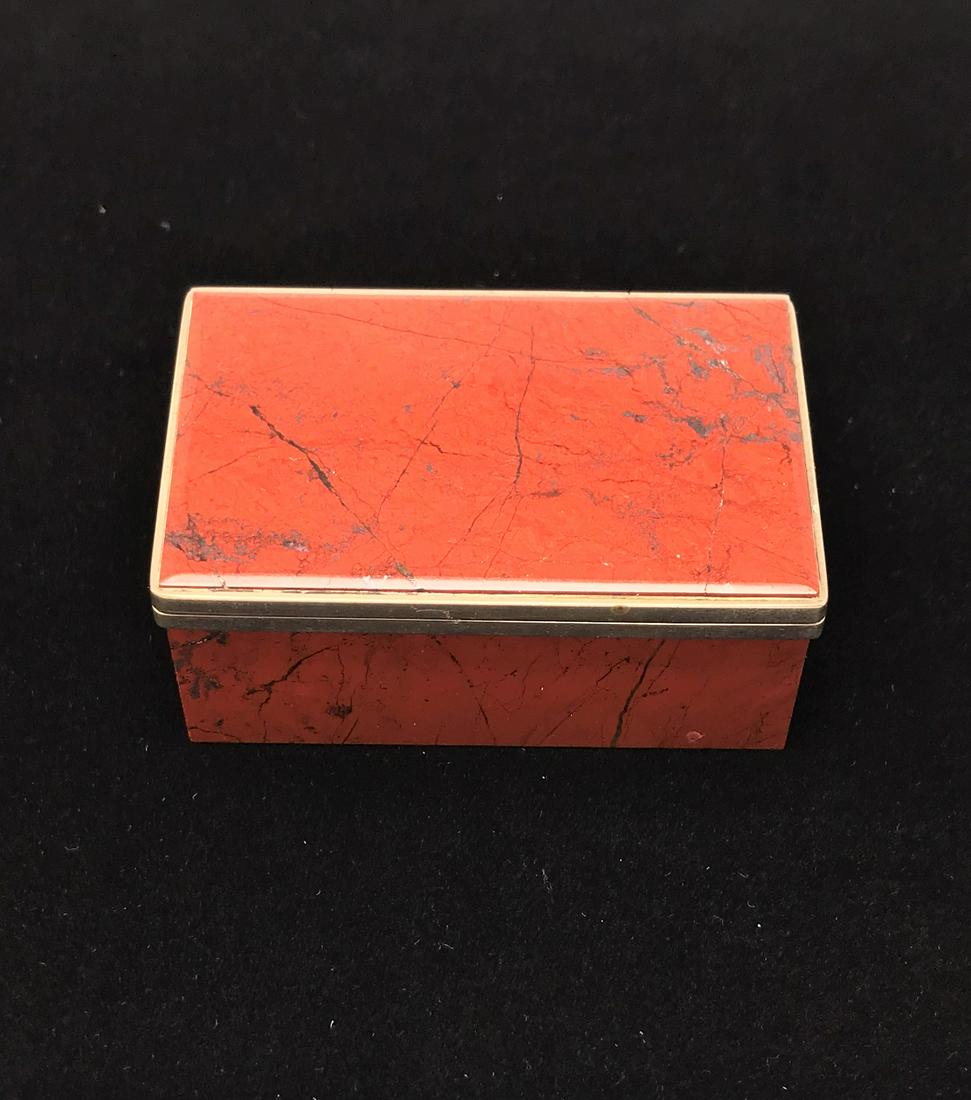 Red Jasper Trinket box by Morita Gil. (1 of 6)