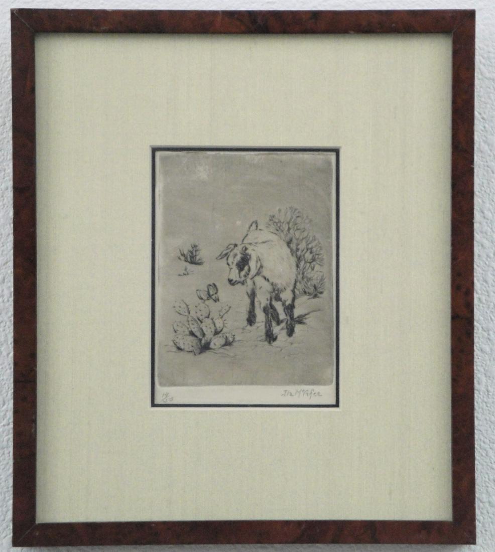 Ila McAfee (NM, CO, CA, NY, 1897 - 1995 ) etching of (1 of 5)