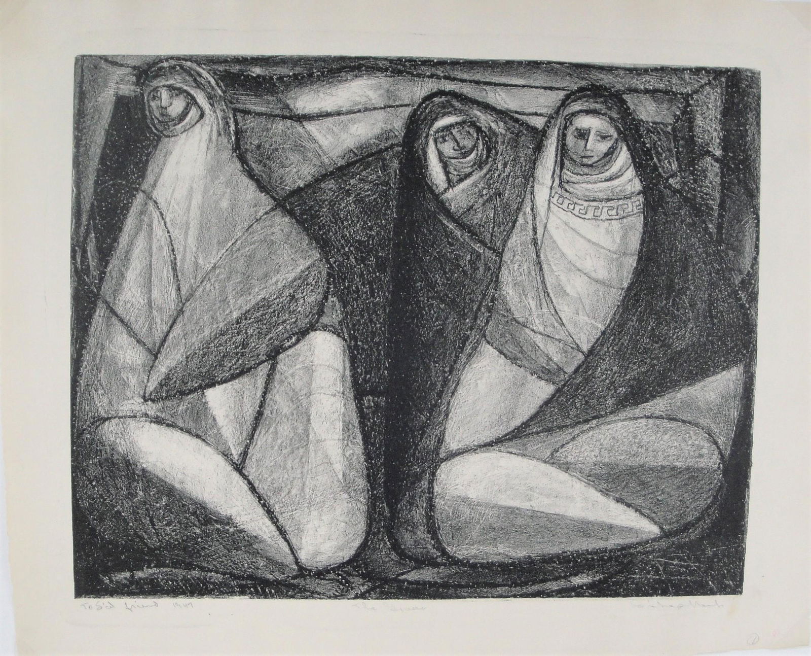 Bishop Nash (CO, 1912-1974) "The Graces", Lithograph, (1 of 5)