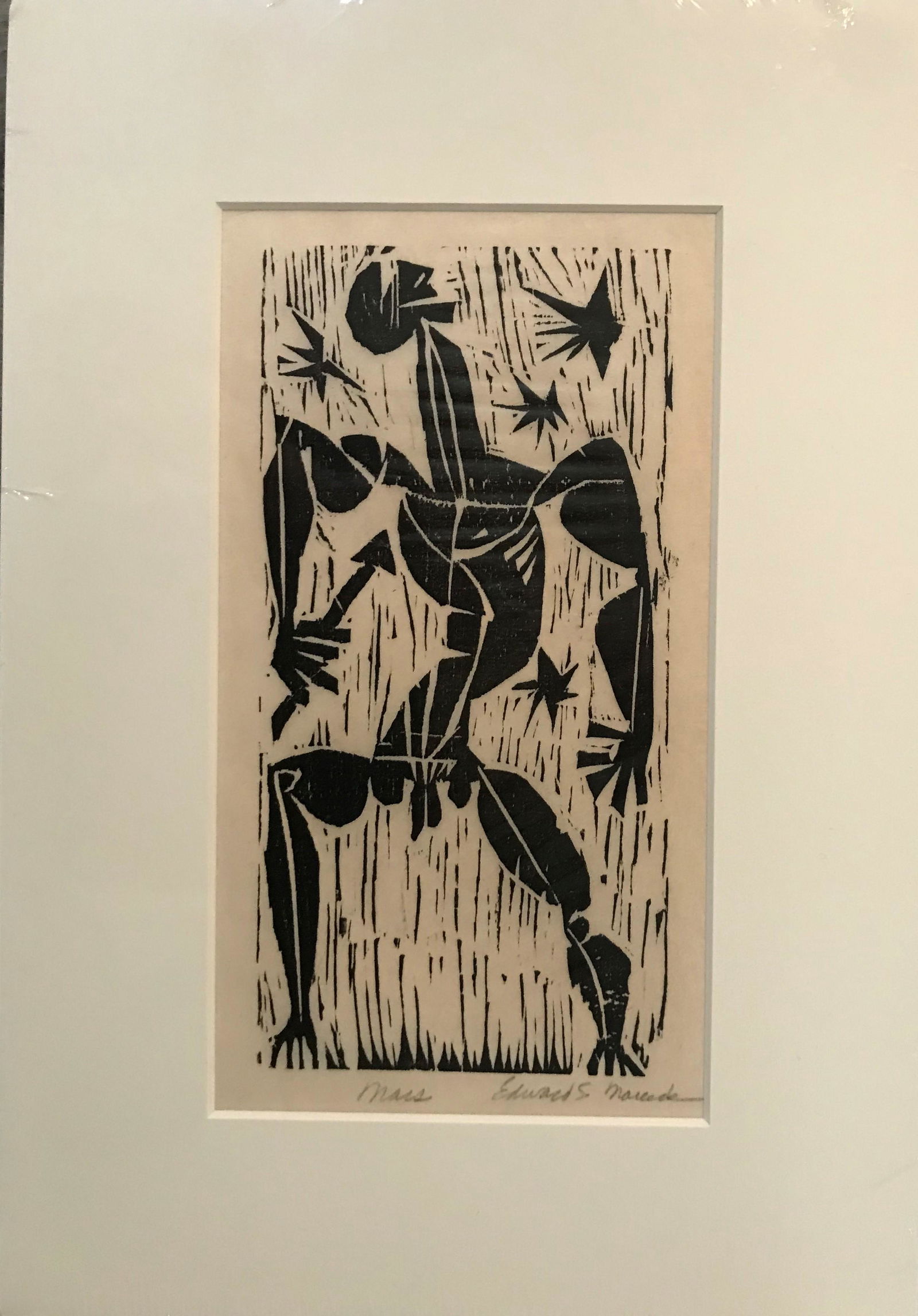 Edward Marecak (CO, 1919 - 1993) "Mars" Woodblock (1 of 3)