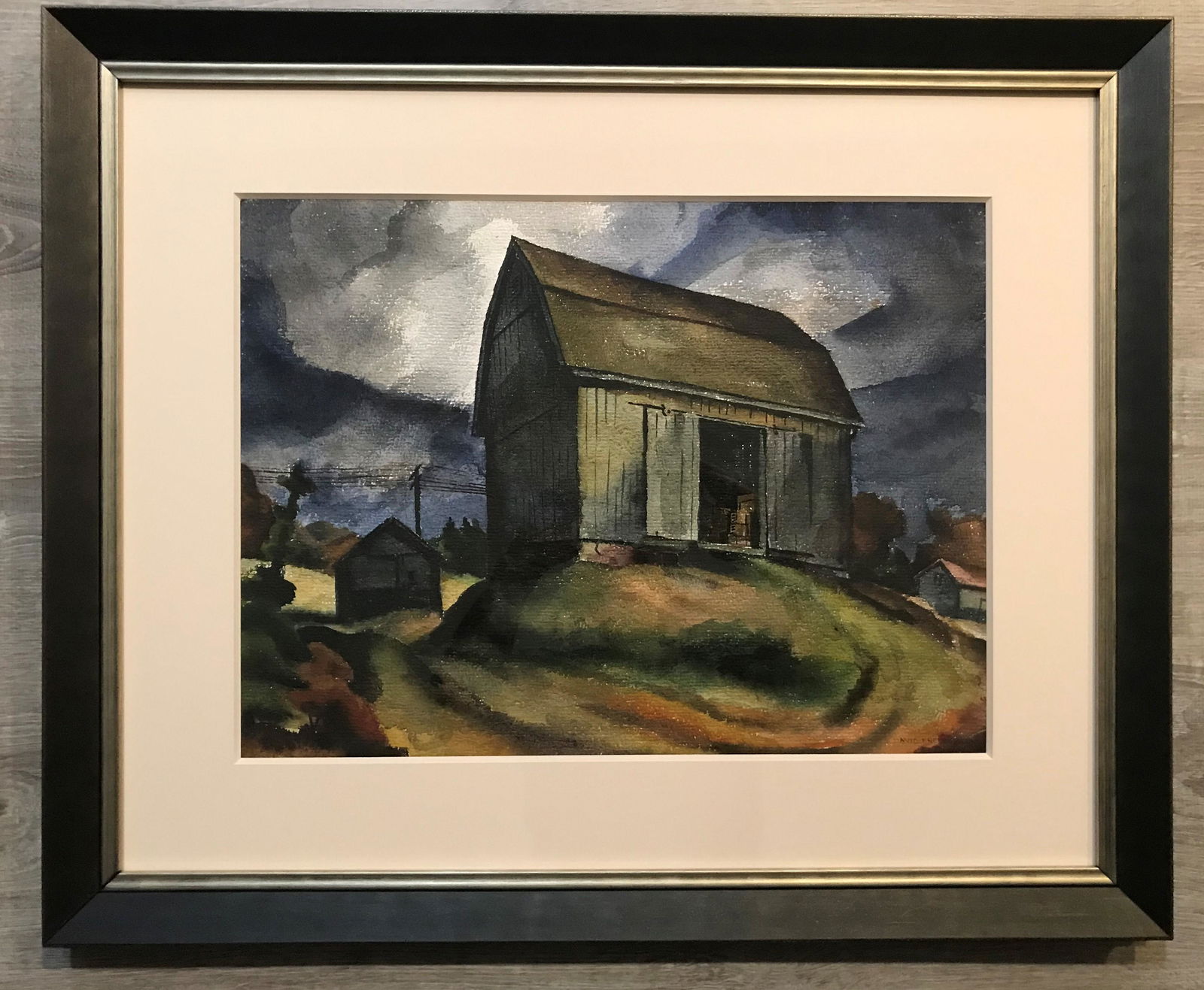 David Fredenthal (CA, NY, MI, CO, 1914-1958)) Watecolor: A bright and vibrant watercolor landscape by the Master Watercolorist David Fredenthal, signed lower right, 14 x 18 1/2 in. sight, 23 x 27 3/4 in. framed, condition excellent.