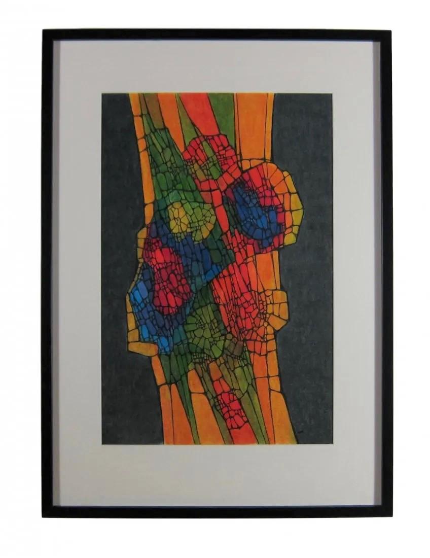 Hidegard Haas, Abstract Painting, c. 1960's. (1 of 2)