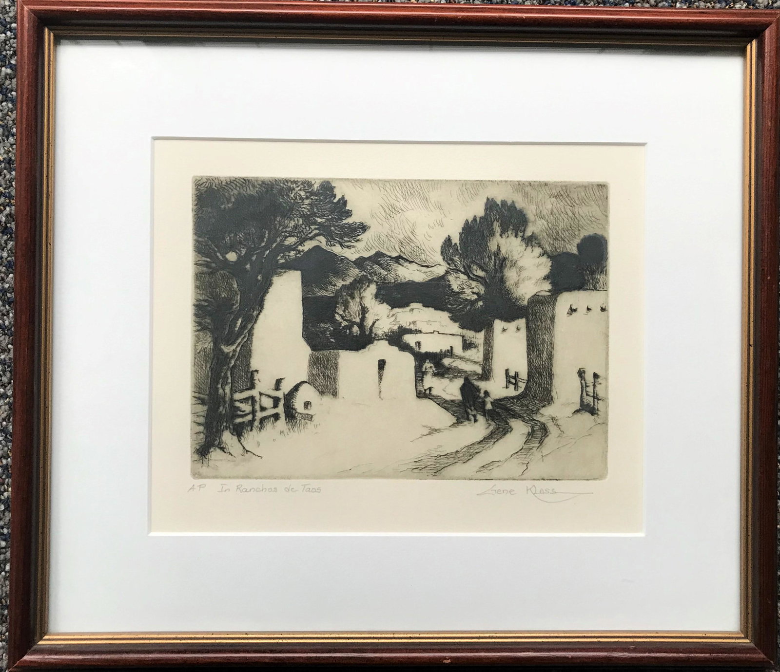 Gene Kloss (1903-1996) Etching, Titled "In Rancho de Taos". (1 of 5)