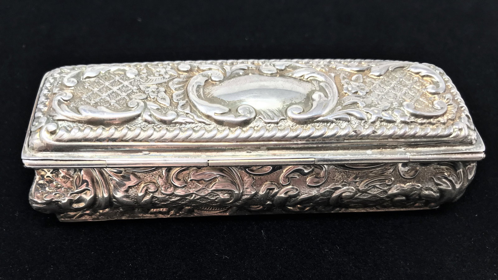 An English Sterling Silver Dresser Box, 1902. (1 of 5)
