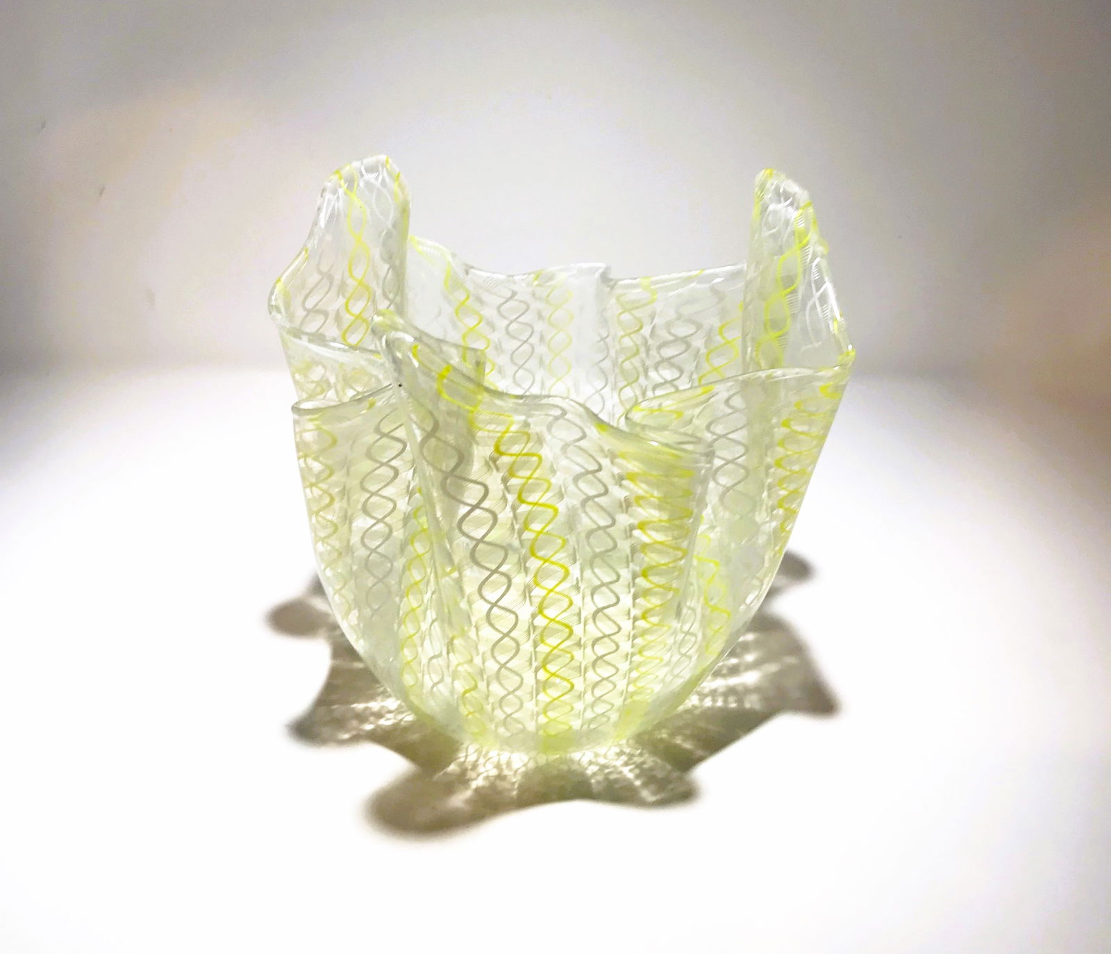 A Venini Midcentury Handkerchief Vase. (1 of 5)