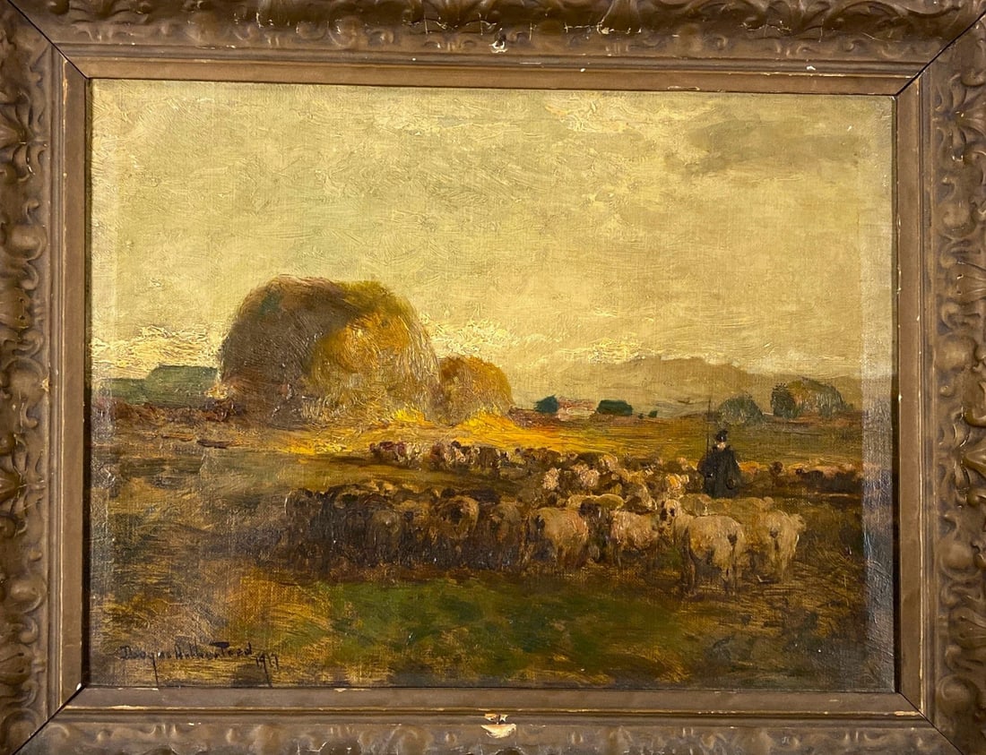 Douglas Arthur Teed (1864-1929) Farming Landscape, dated 1917. (1 of 5)