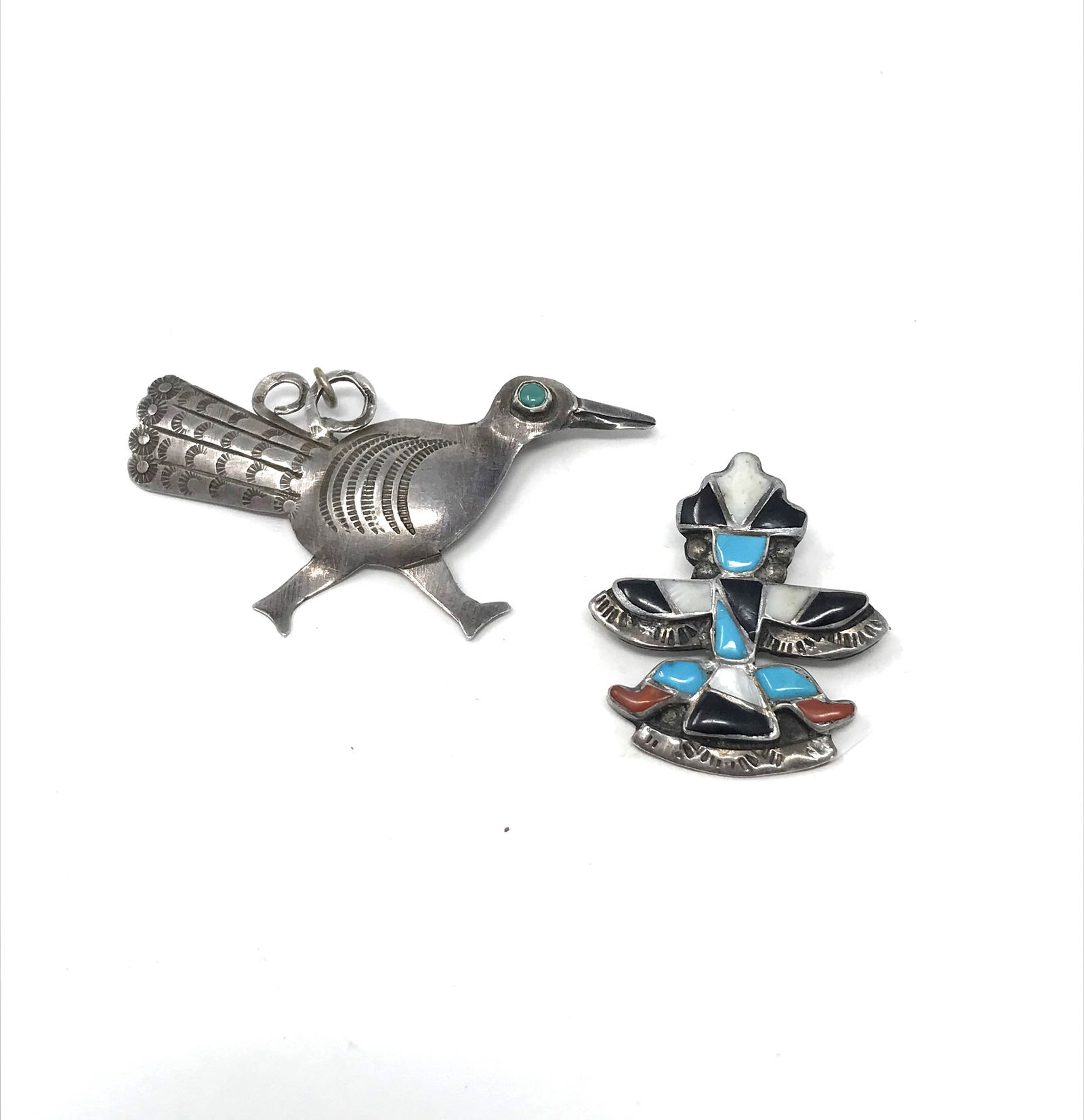 Two (2) Native American Sterling Jewelry Pieces, c. 1945. (1 of 5)