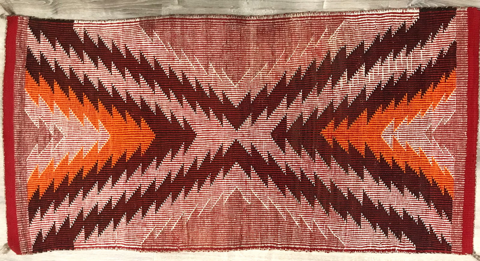 Navajo Double Saddle Blanket (Twill Weave) (1 of 4)