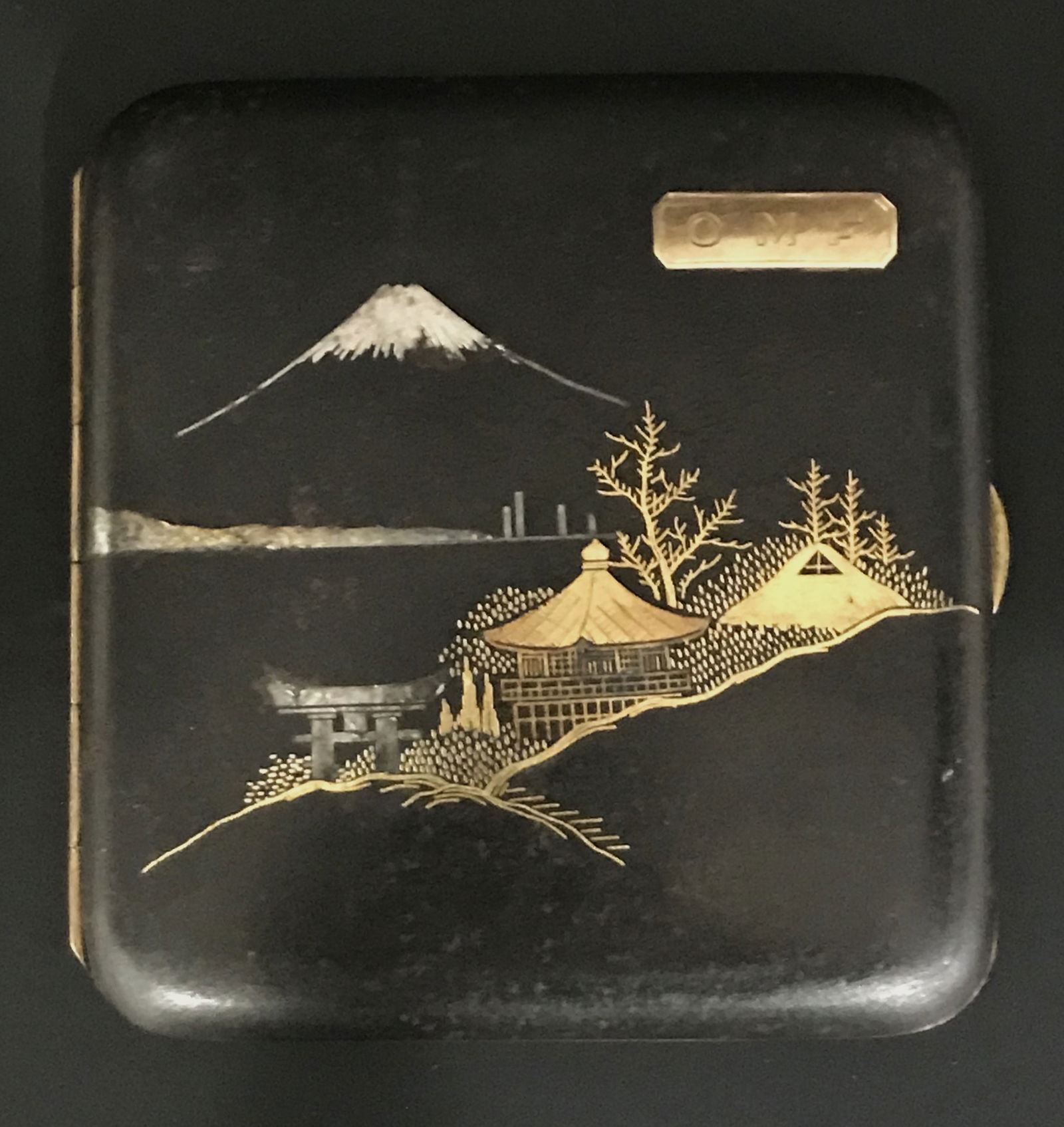 A Japanese Engraved Damascene Cigarette Case, c. 1890-1920. (1 of 4)