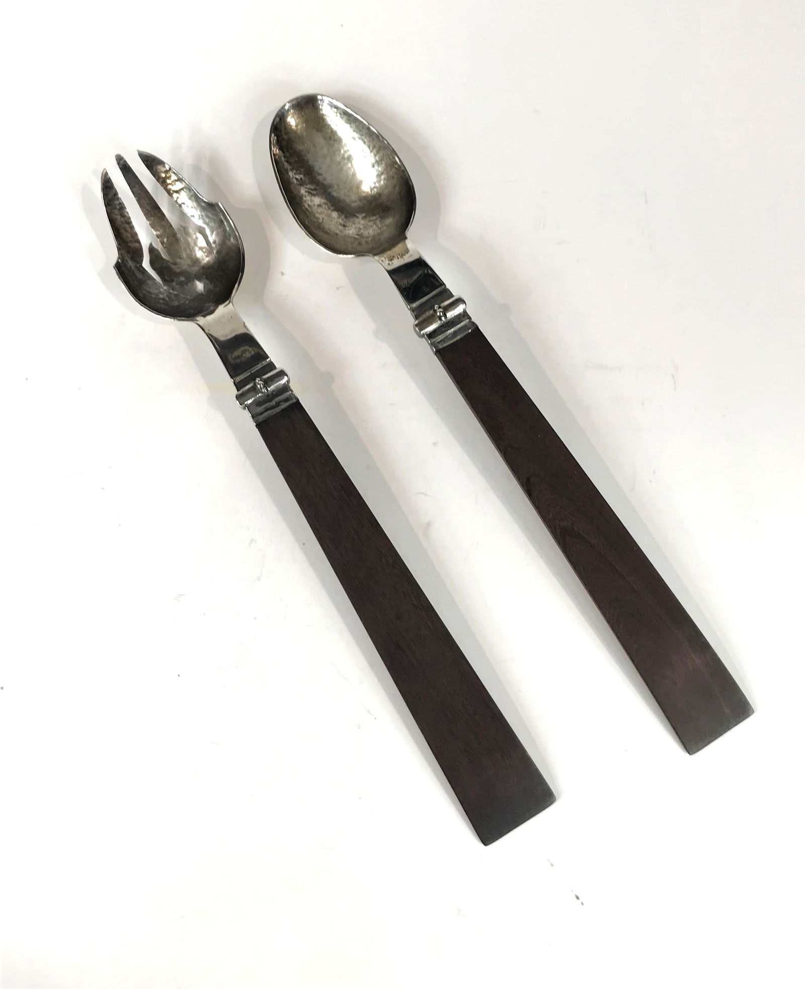 William Spratling (1901-1967)  Sterling Salad Set, c. 1940's. (1 of 4)