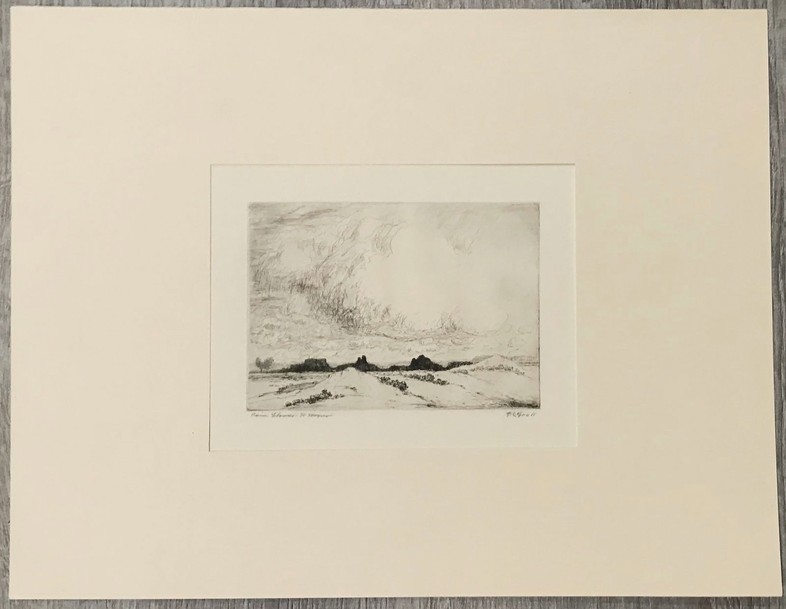 Albert Groll (American 1866-1952) "Rain Clouds New Mexico" (1 of 5)