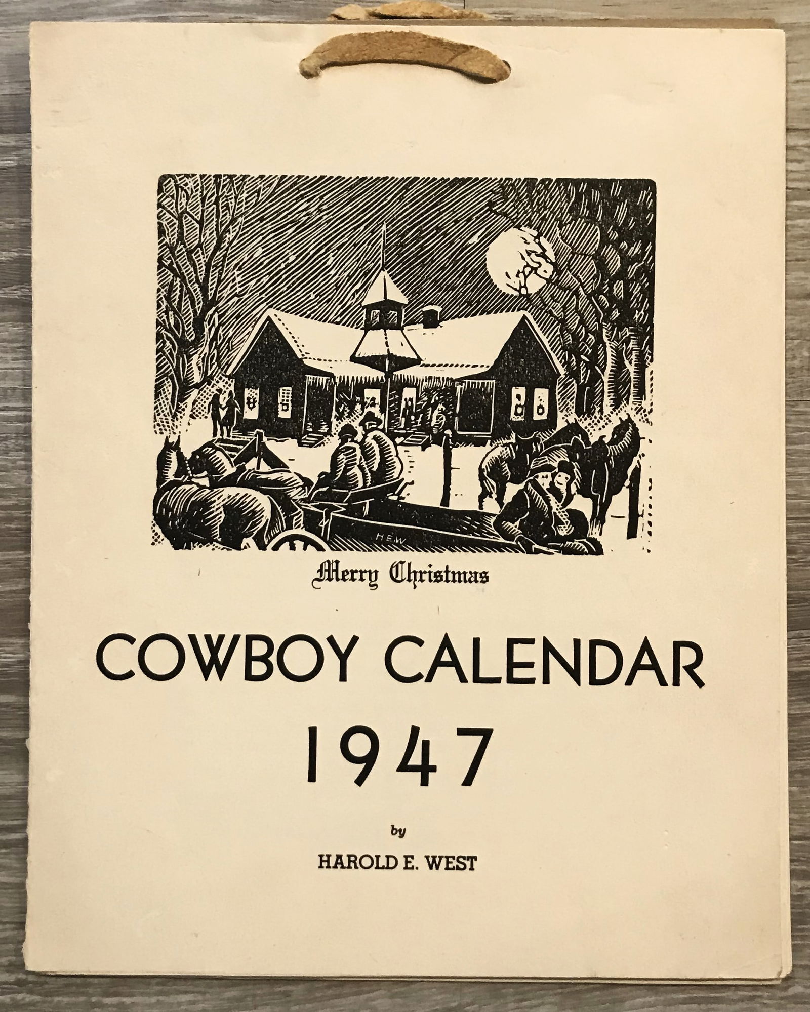 Harold E. West (American 1902-1962) "Cowboy Calendar, 1947", and a Tom Lea (1907-2001) "1938 (1 of 6)